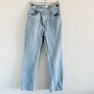 Abercrombie & Fitch Criss Cross Dad Jeans 26 / 2 Blue High Rise Curve Love